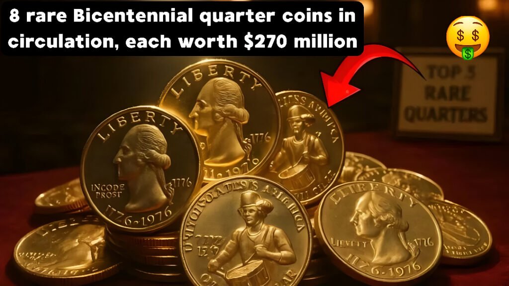 8 Rare Bicentennial Quarter Coins in circulation, each worth $270 million